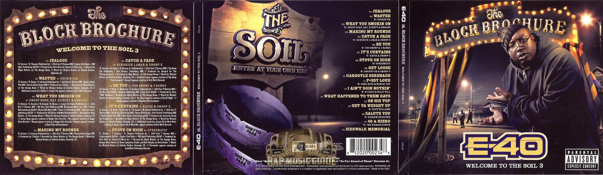 E40 The Block Brochure To The Soil 3 CD Rap Music Guide